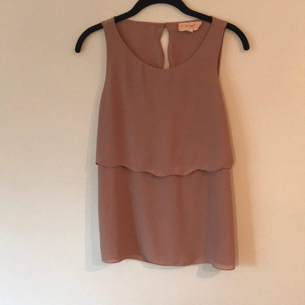 Nude color flowy top